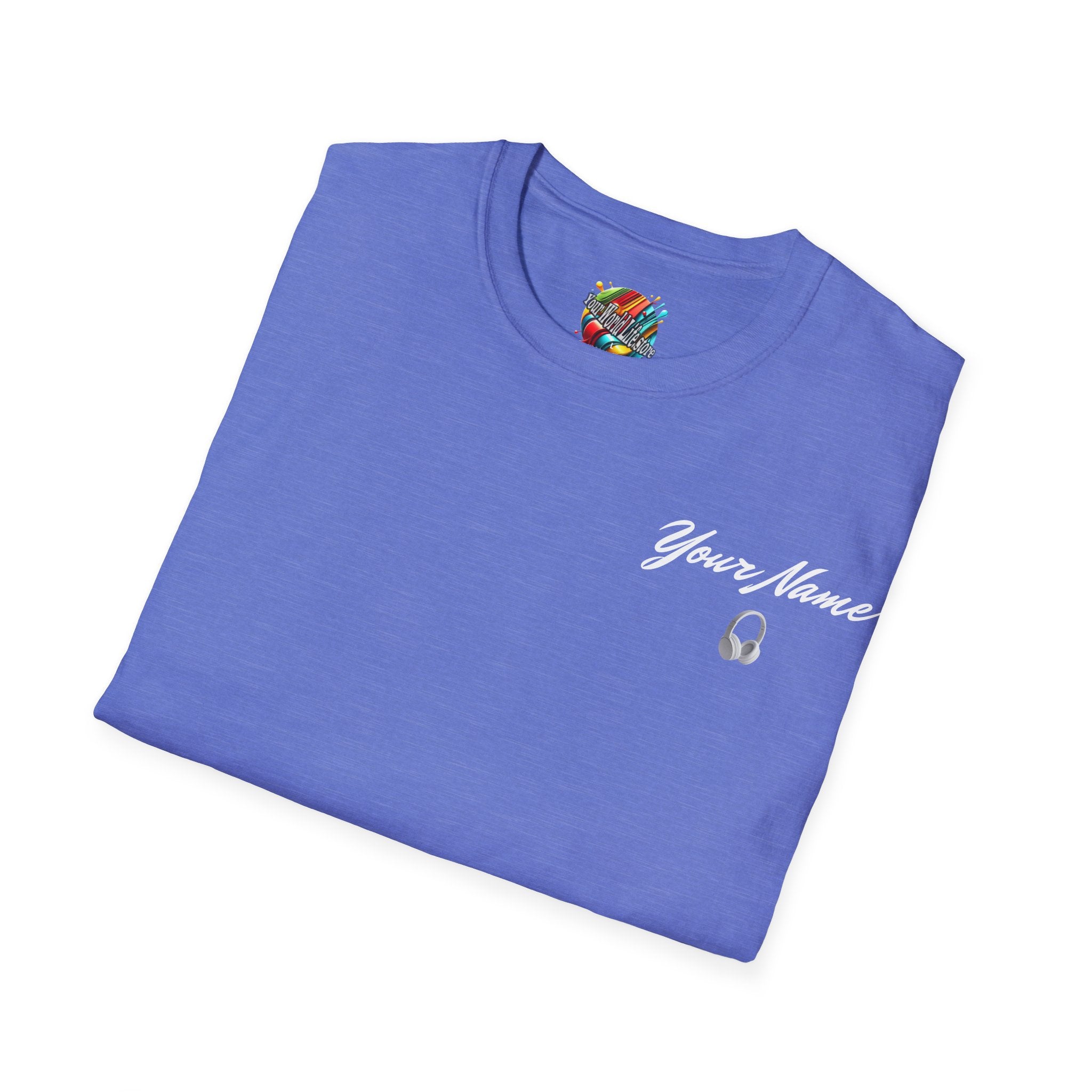 "DJ VAMP" 🎧Personalized Logo Tee – Bold, Loud, and Made to Move - QR